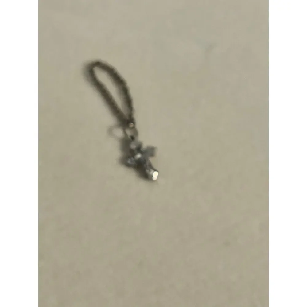 Vintage Small 1/2 Inch Silver Tone Cross Charm Pendant Faith Religious Dainty
